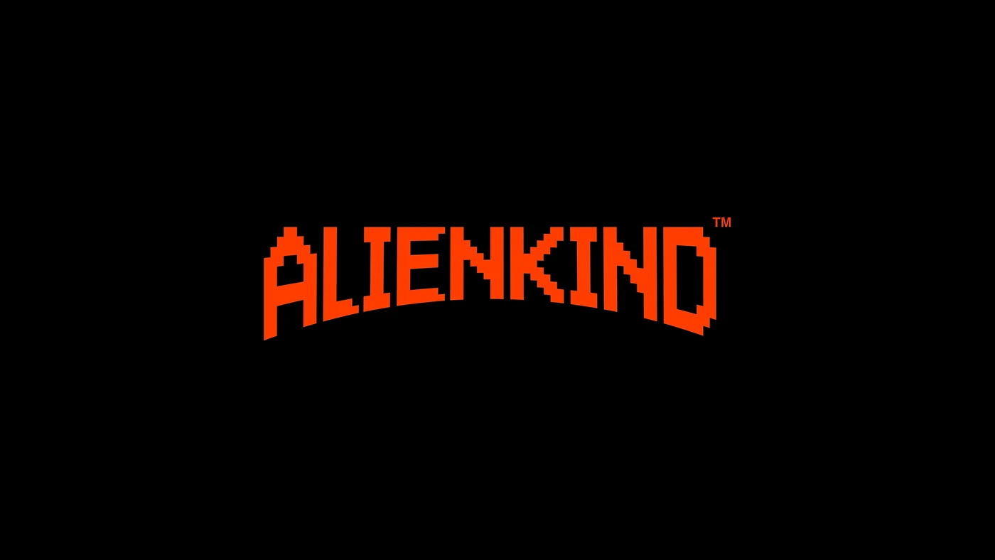 ALIENKIND logo and Space Yourself tagline typography system