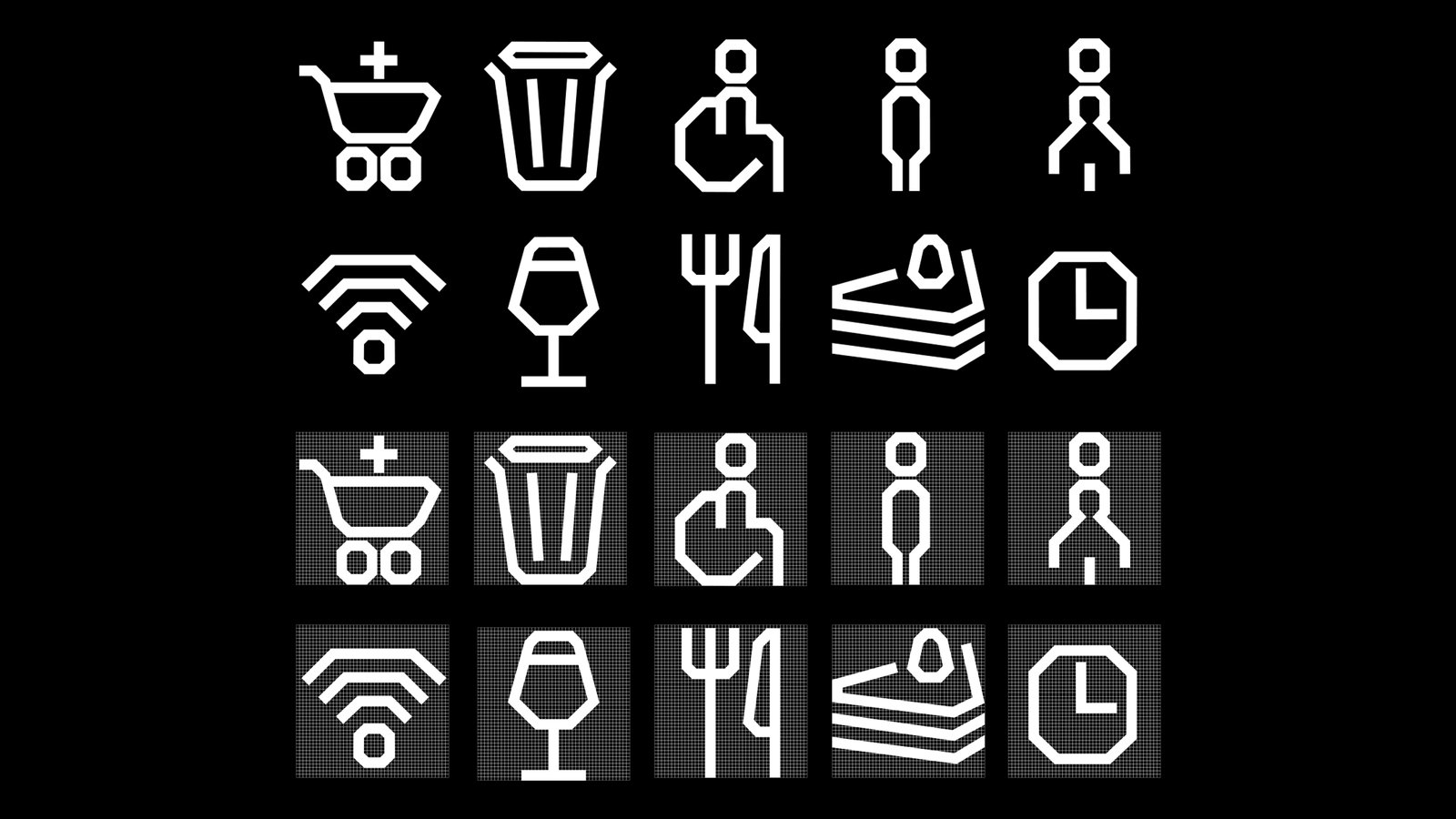Bodega brand identity icon system block structure