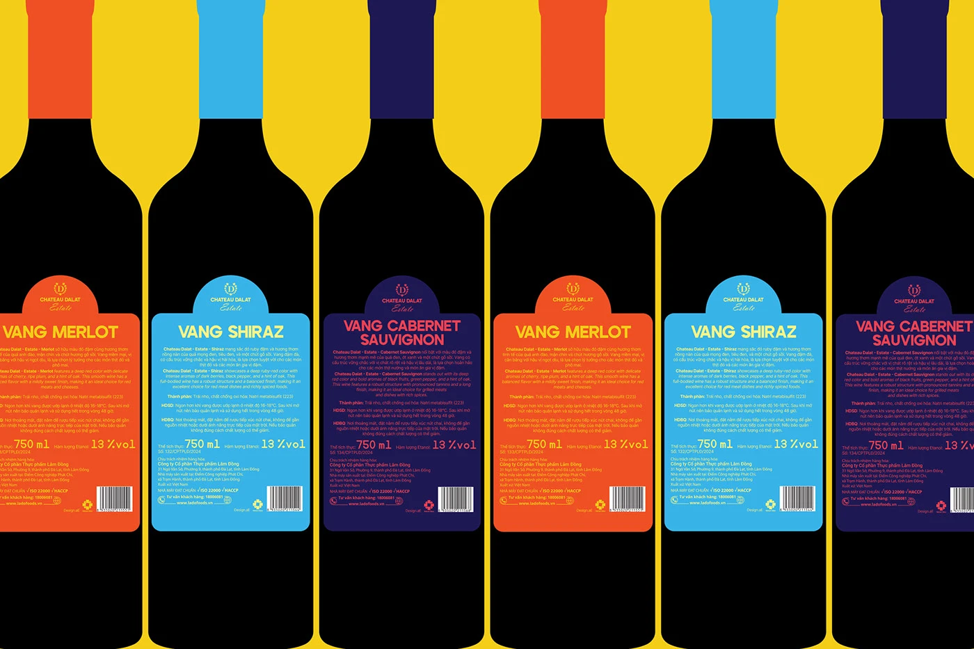Chateau Dalat wine packaging design