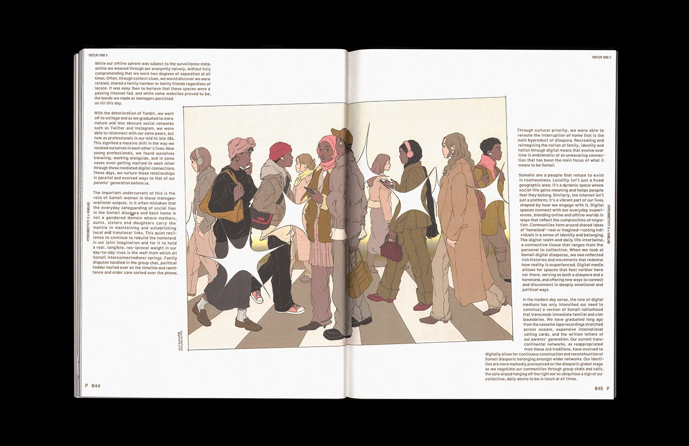 Postlife Magazine Issue Two editorial design text layout spread