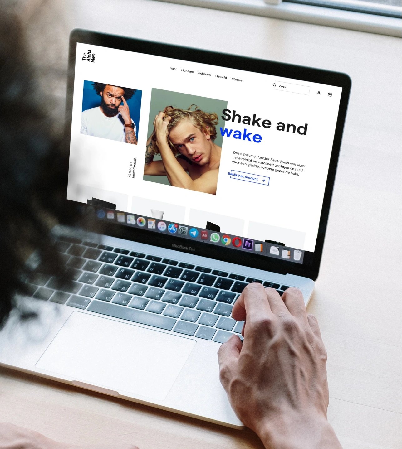 The Alpha Men brand identity web design screenshot