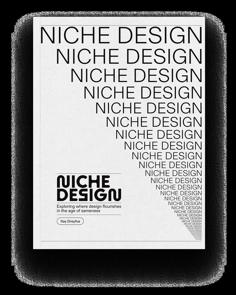 Niche design zine cover design and typography by Itay Dreyfus