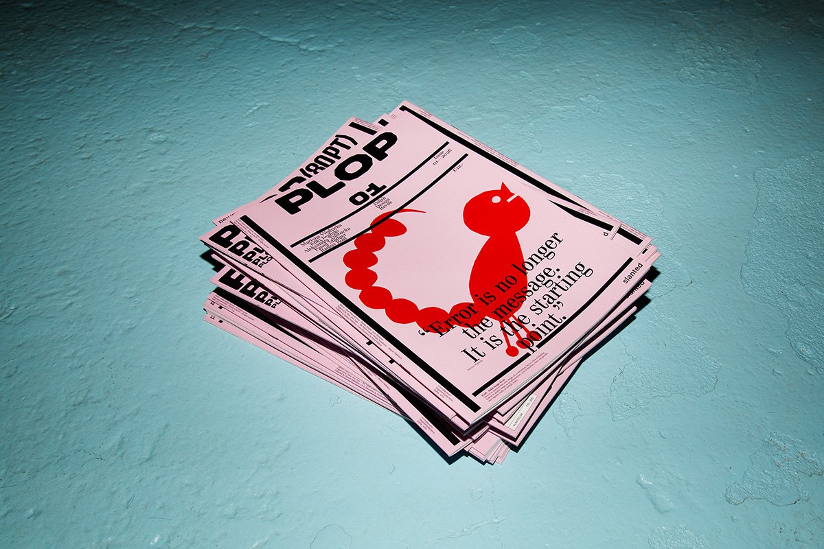 Polish design revue PLOP issue 01 cover by Slanted Publishers