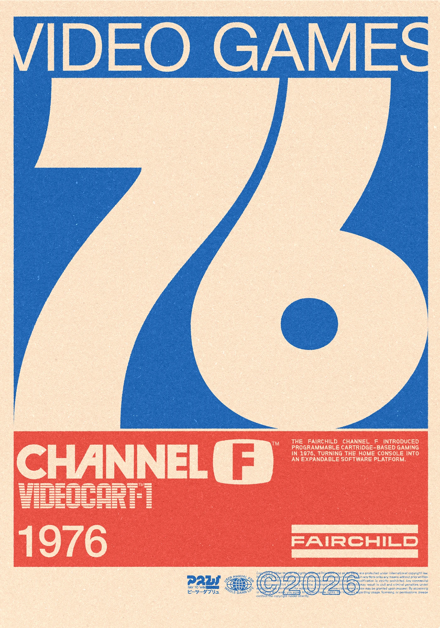 1976 (2026) posters concept Fairchild Channel F video game console poster