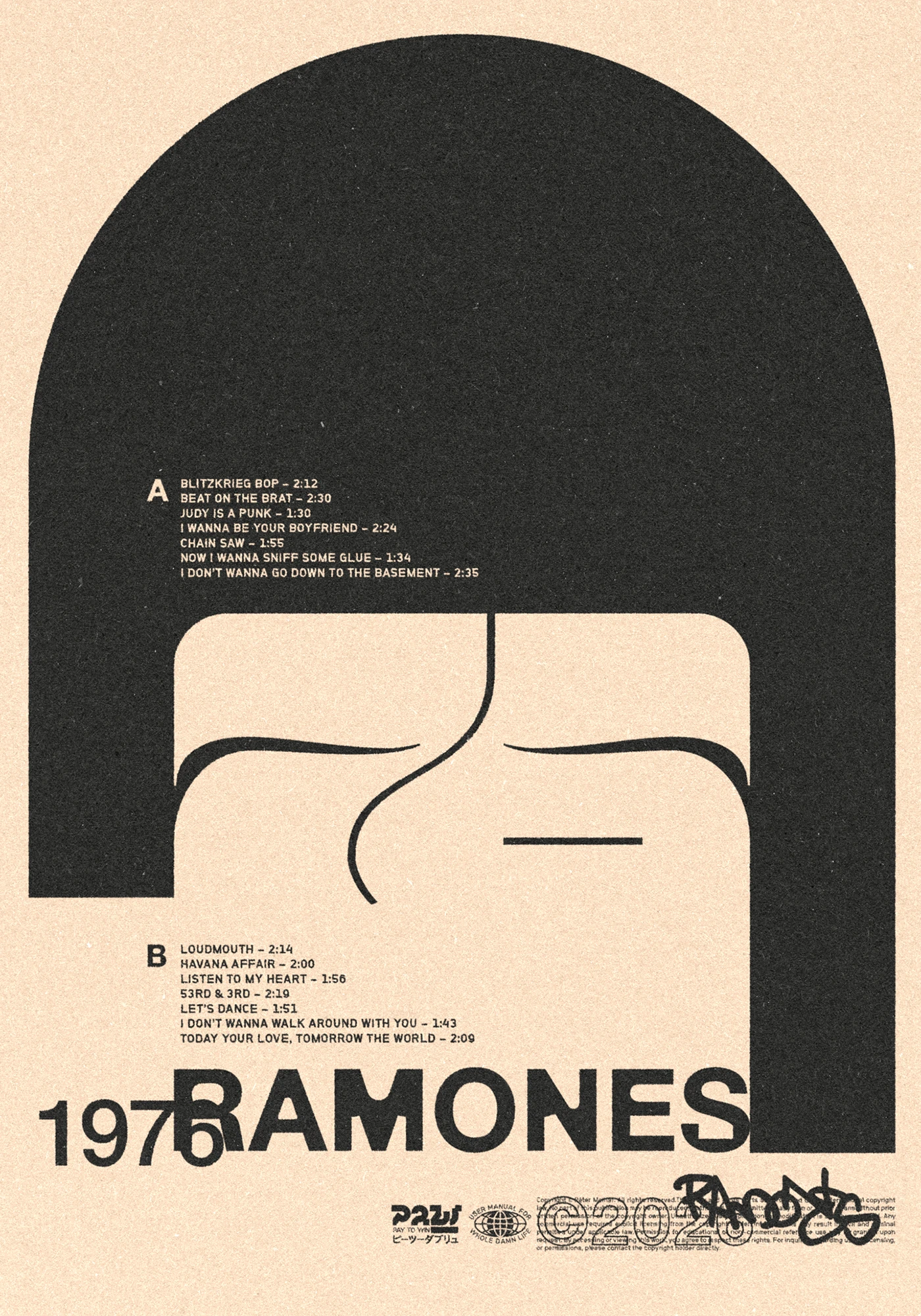 1976 (2026) posters concept Ramones punk album tracklist poster