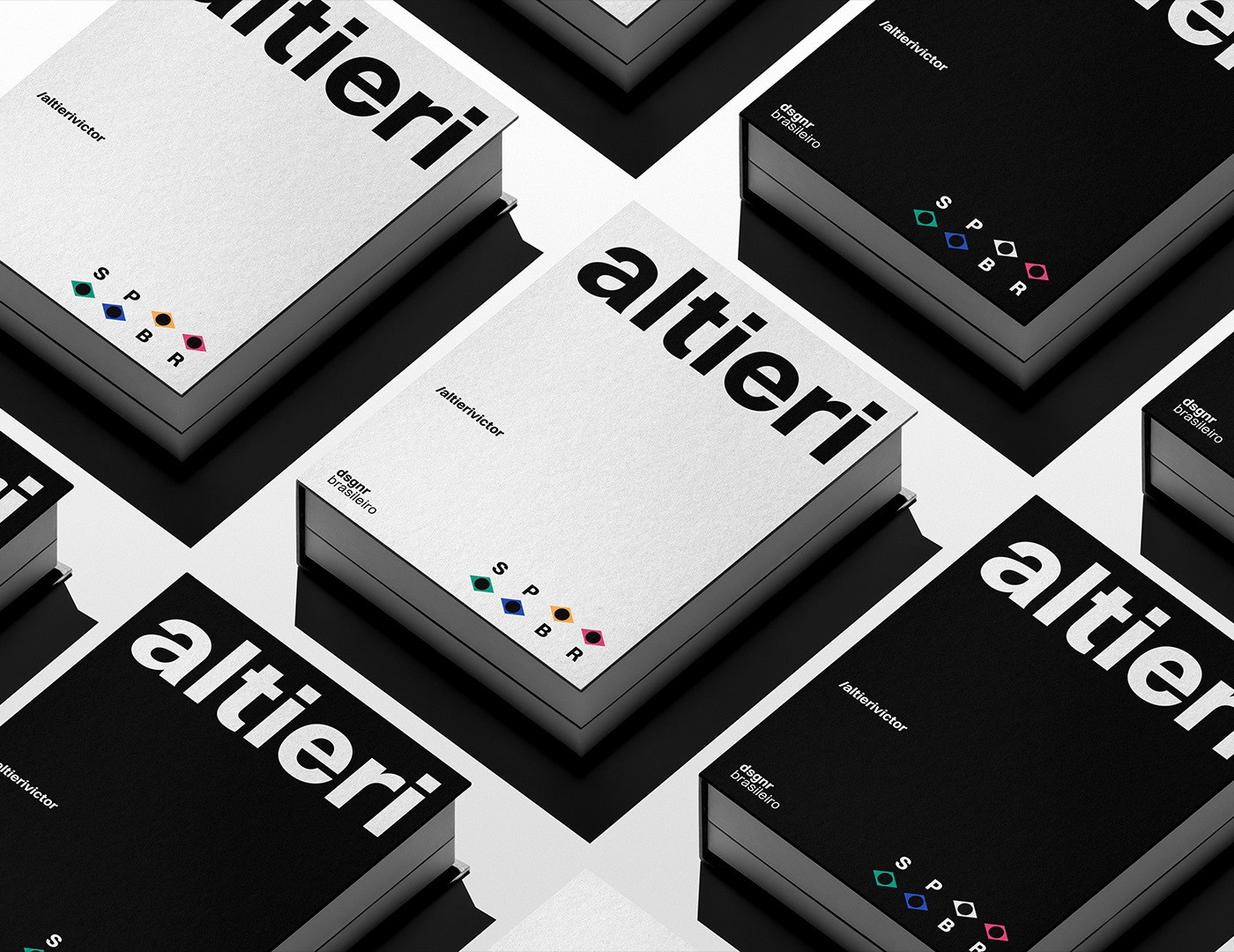 Altieri Victor branding hero layout mockup