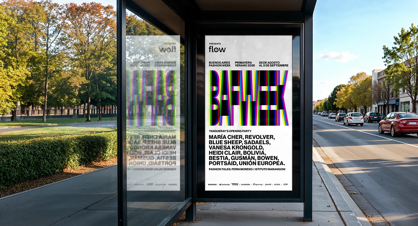 BAFWEEK SS26 branding identity design by Ezequiel Cafaro Studio