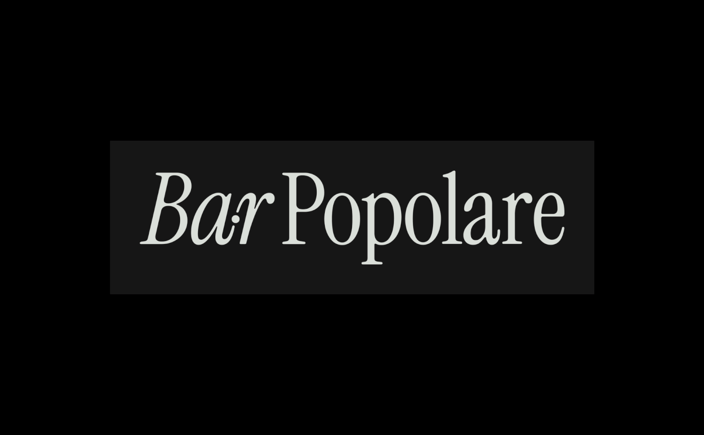 Bar Popolare branding identity motion clip 1