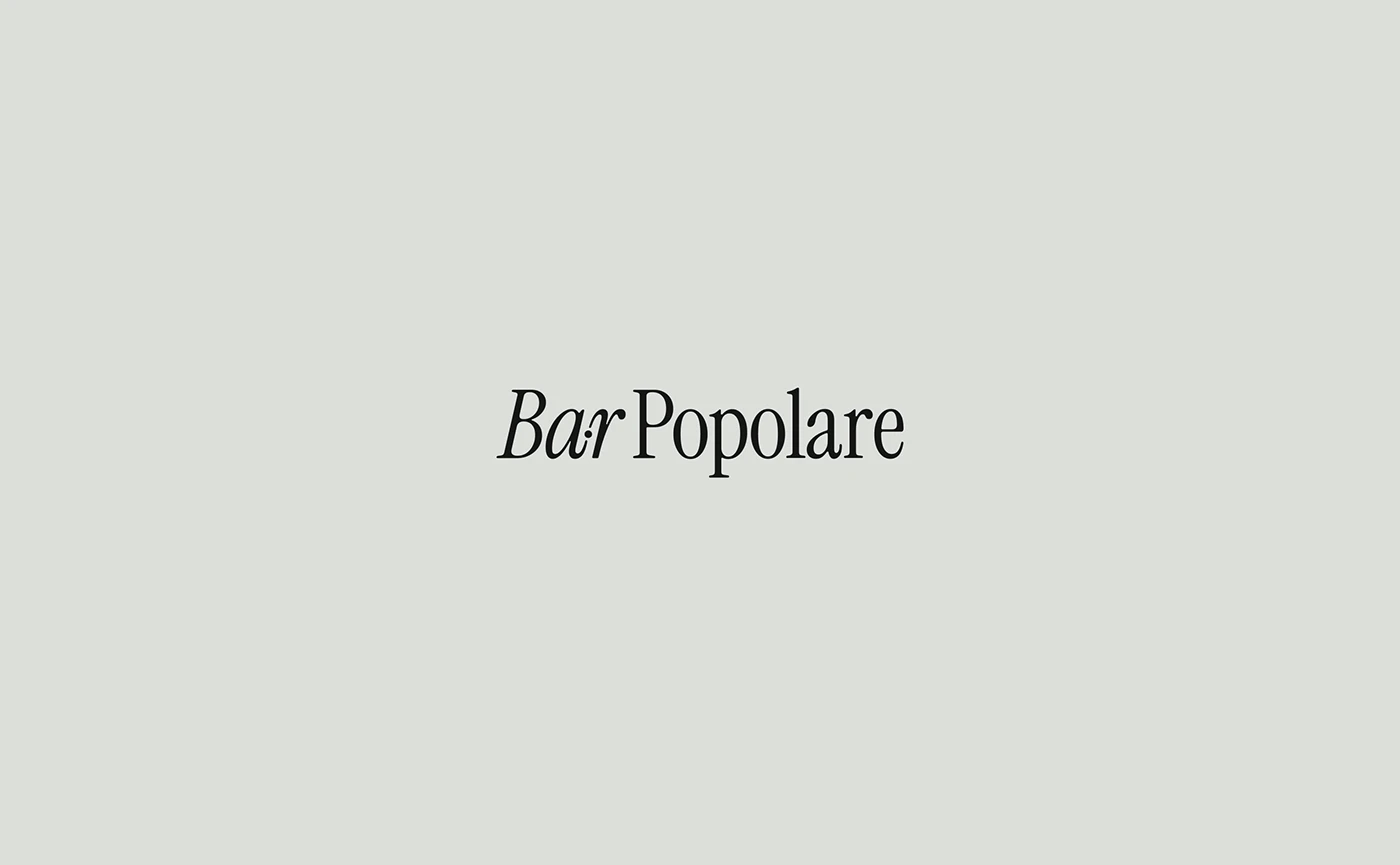 Bar Popolare branding identity detail 7