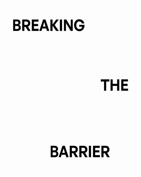 Breaking The Barrier animated title sequence motion loop