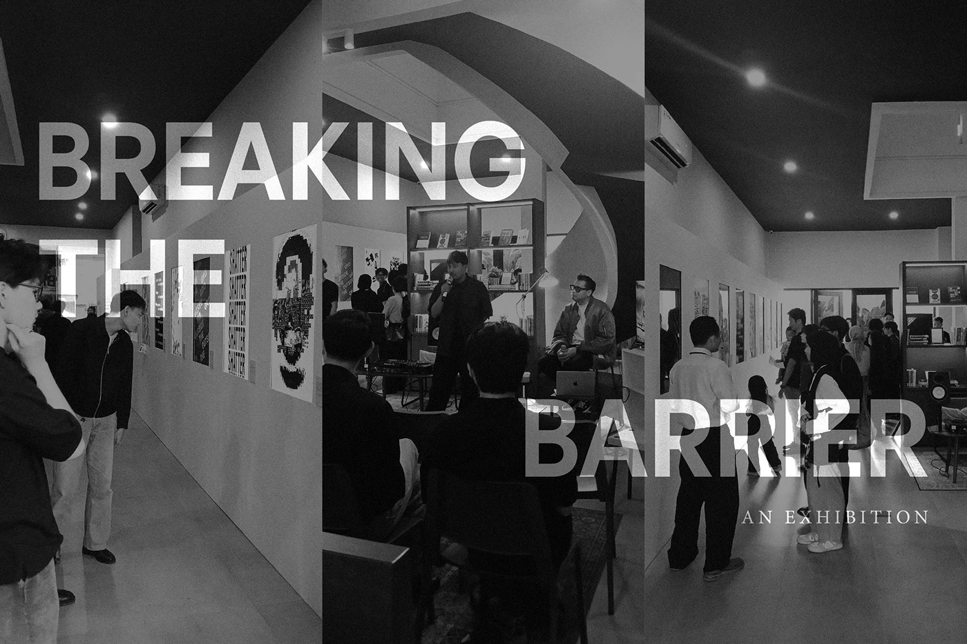 Breaking The Barrier hero exhibition gallery entrance layout motion