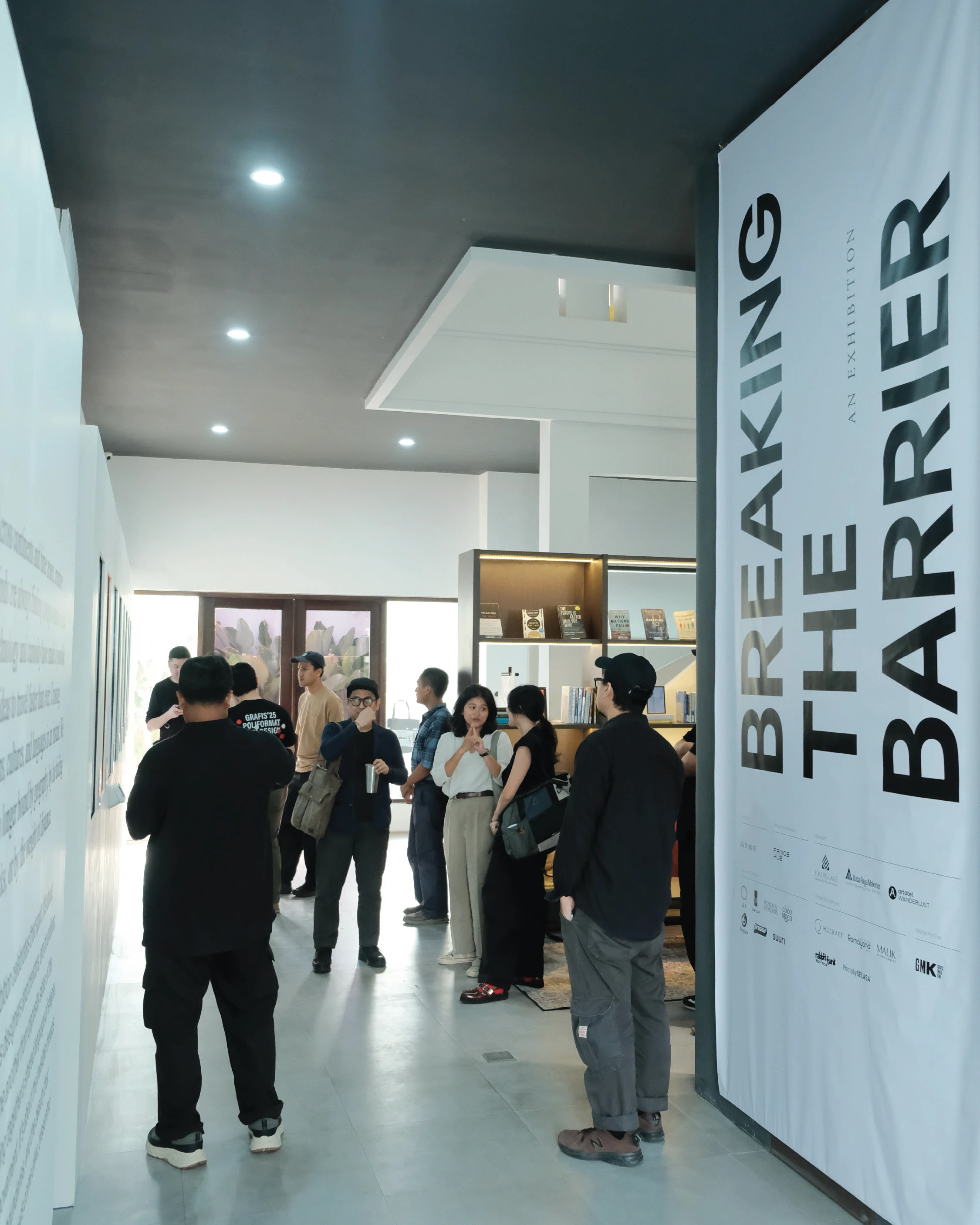Breaking The Barrier gallery wayfinding signage asset detail motion