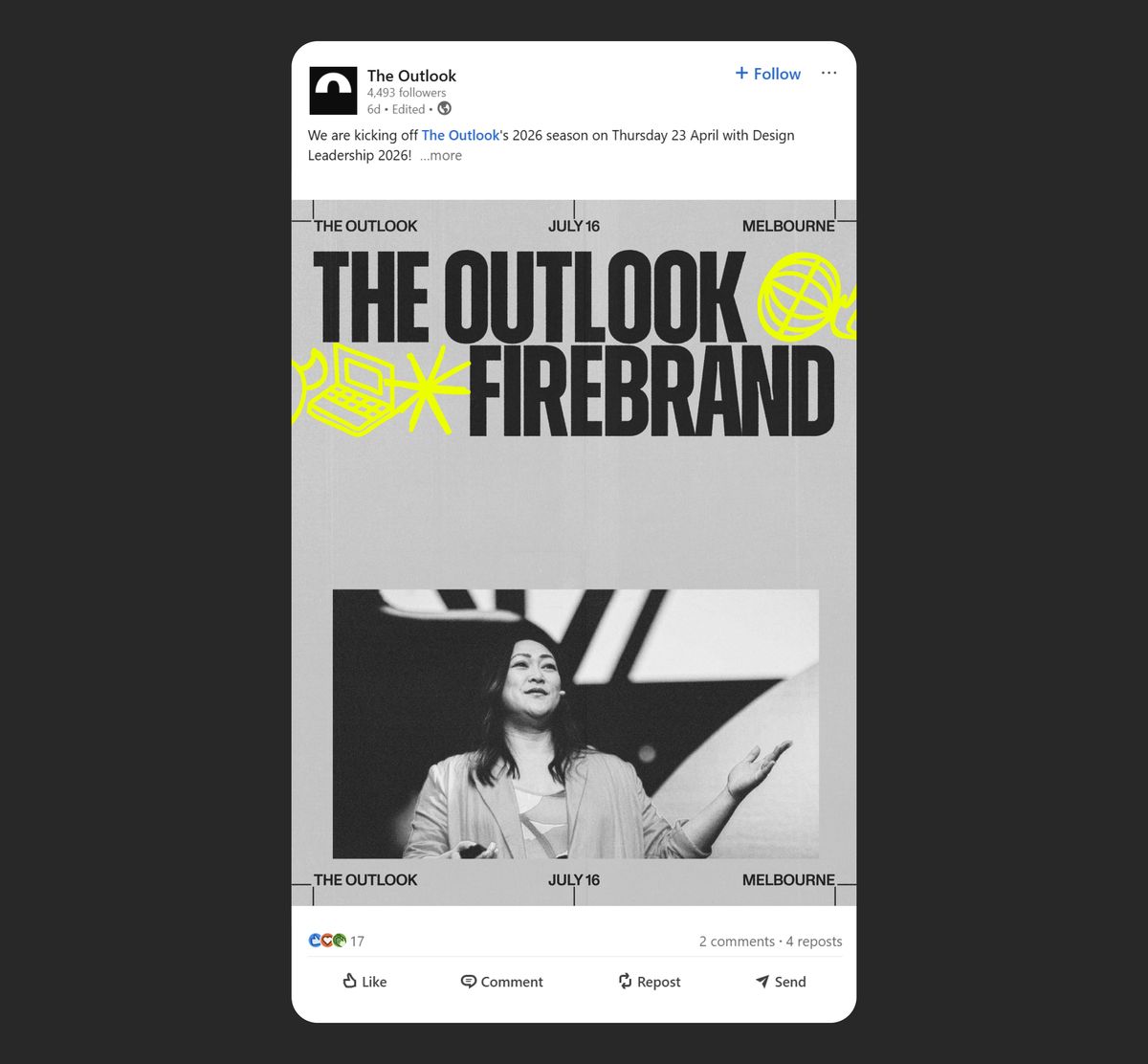 Outlook Firebrand branding identity typography details