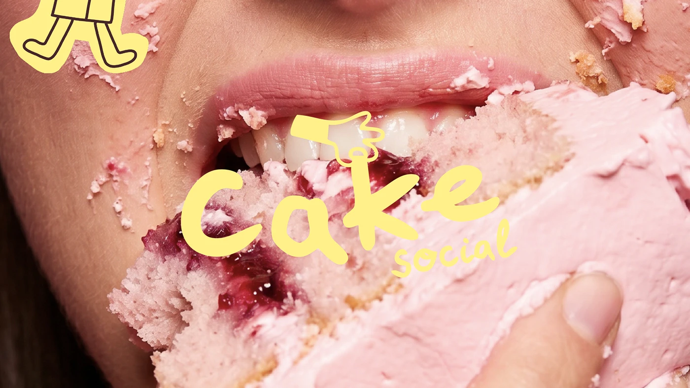 Cake Social bakery branding identity typography details
