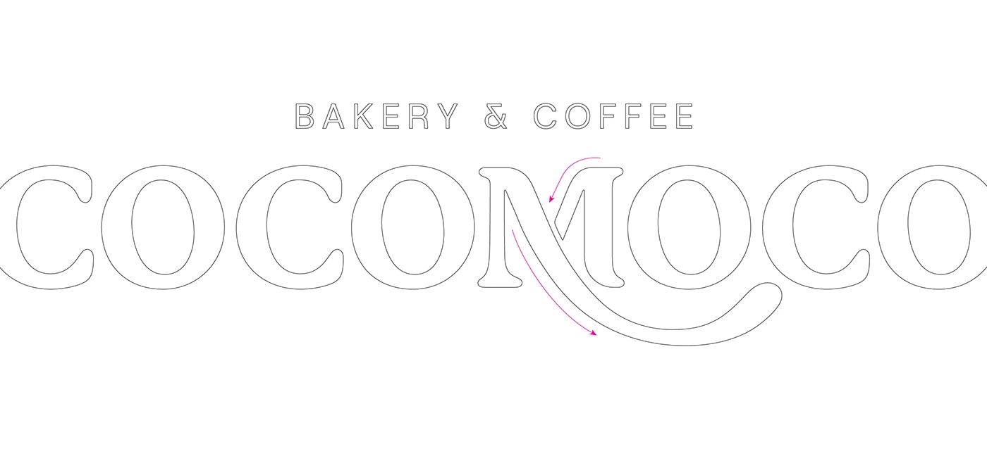 Cocomoco wordmark typography construction branding