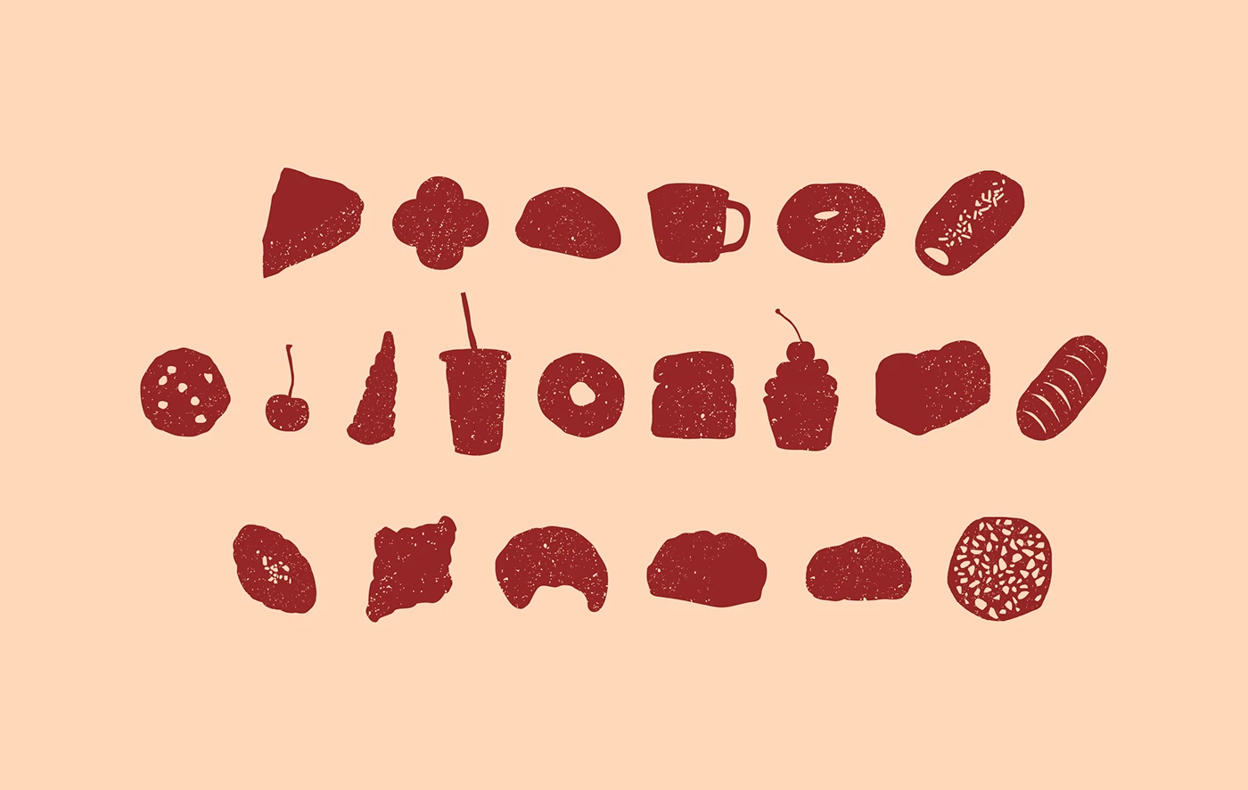 Cocomoco pastry stamp system graphic design branding