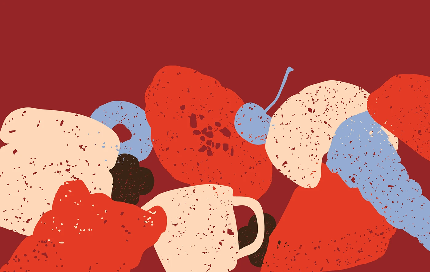 Cocomoco pastry box packaging design layout branding