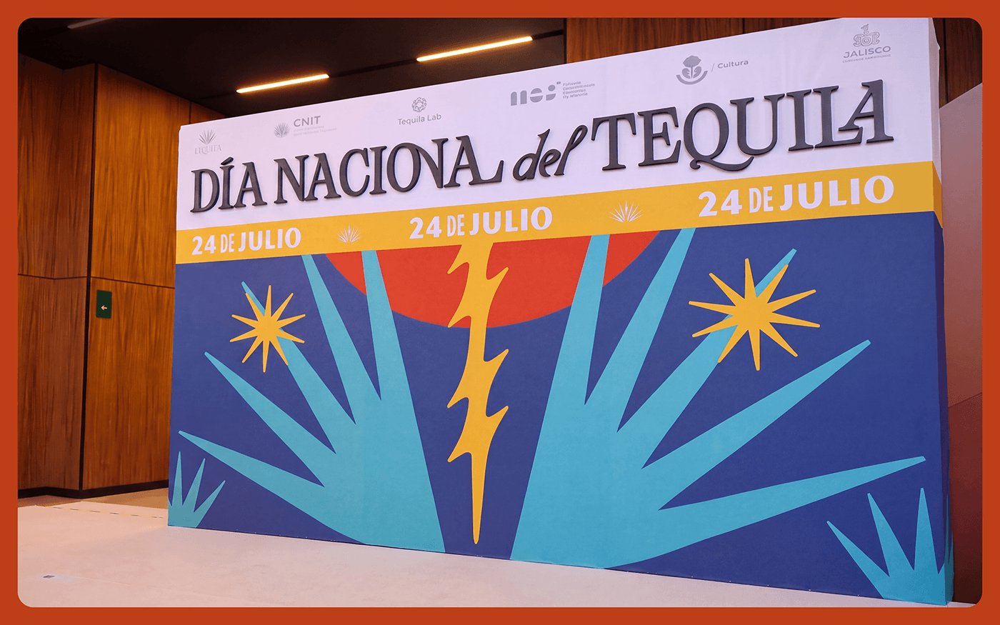 Dia Nacional del Tequila illustration hero poster composition