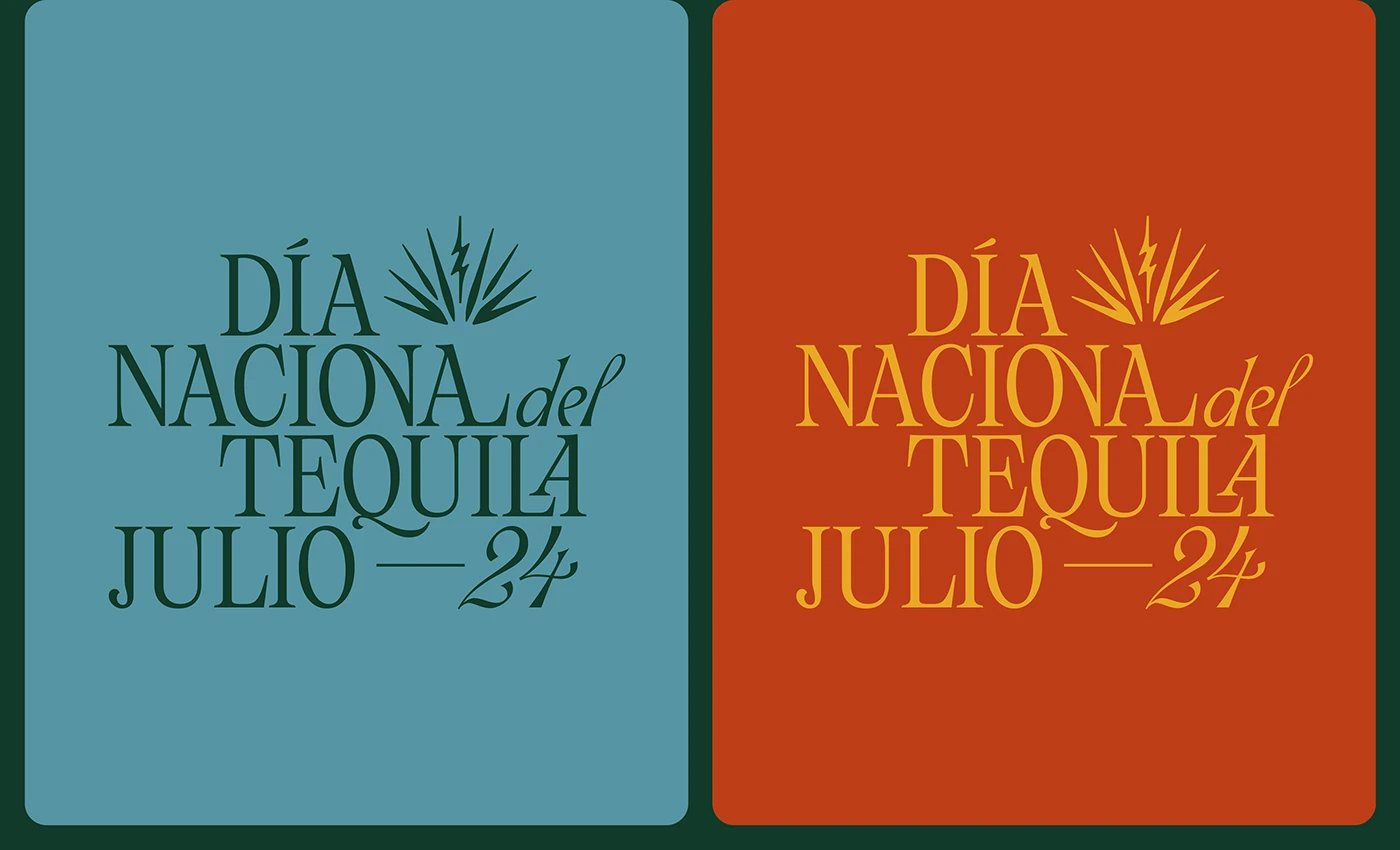 Dia Nacional del Tequila illustration agave leaf pattern texture