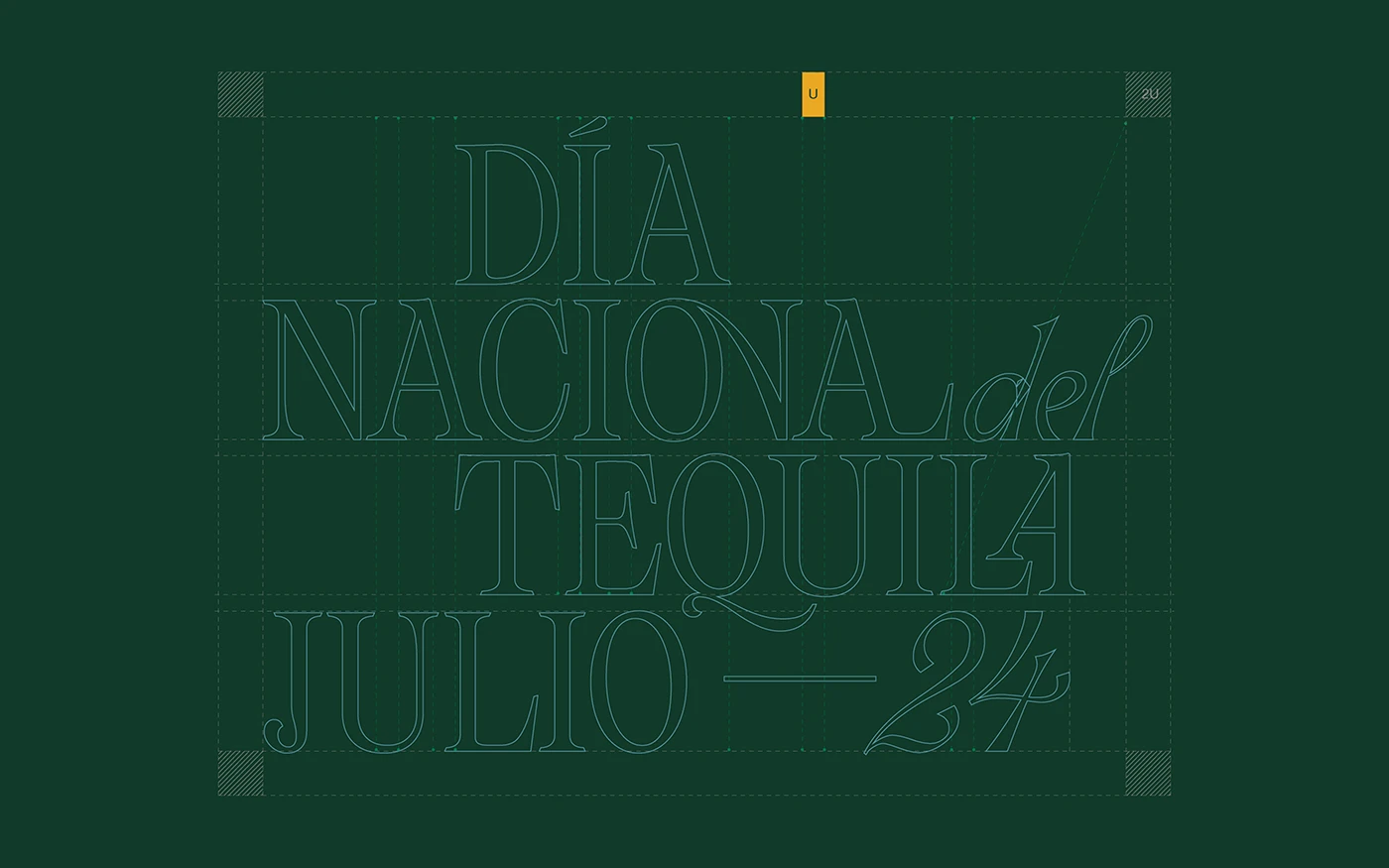 Dia Nacional del Tequila illustration screenprint poster layout