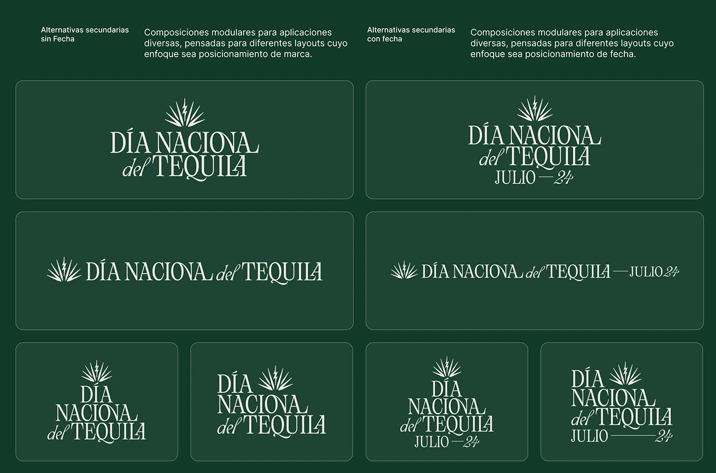 Dia Nacional del Tequila illustration custom typography and lockup