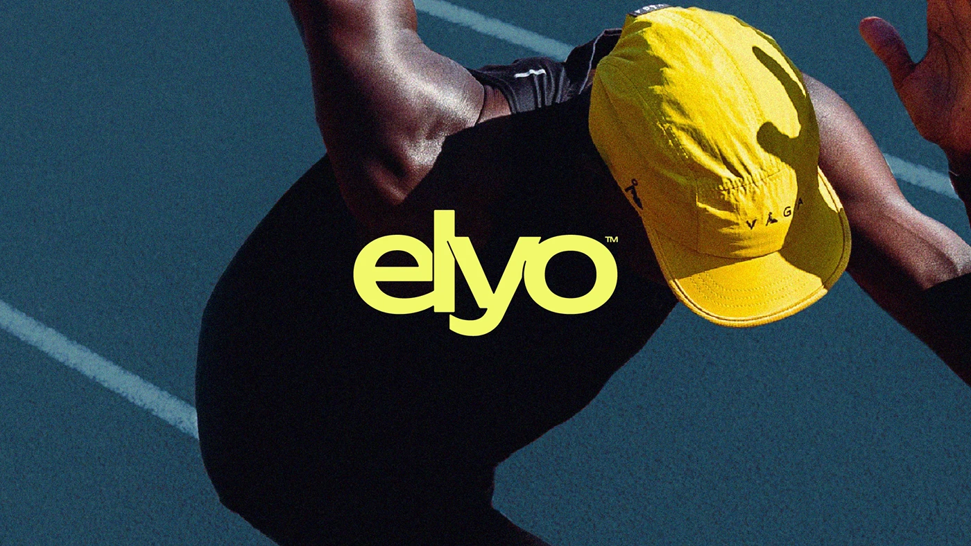 ELYO Brand Identity cobalt blue hero packaging mockup branding