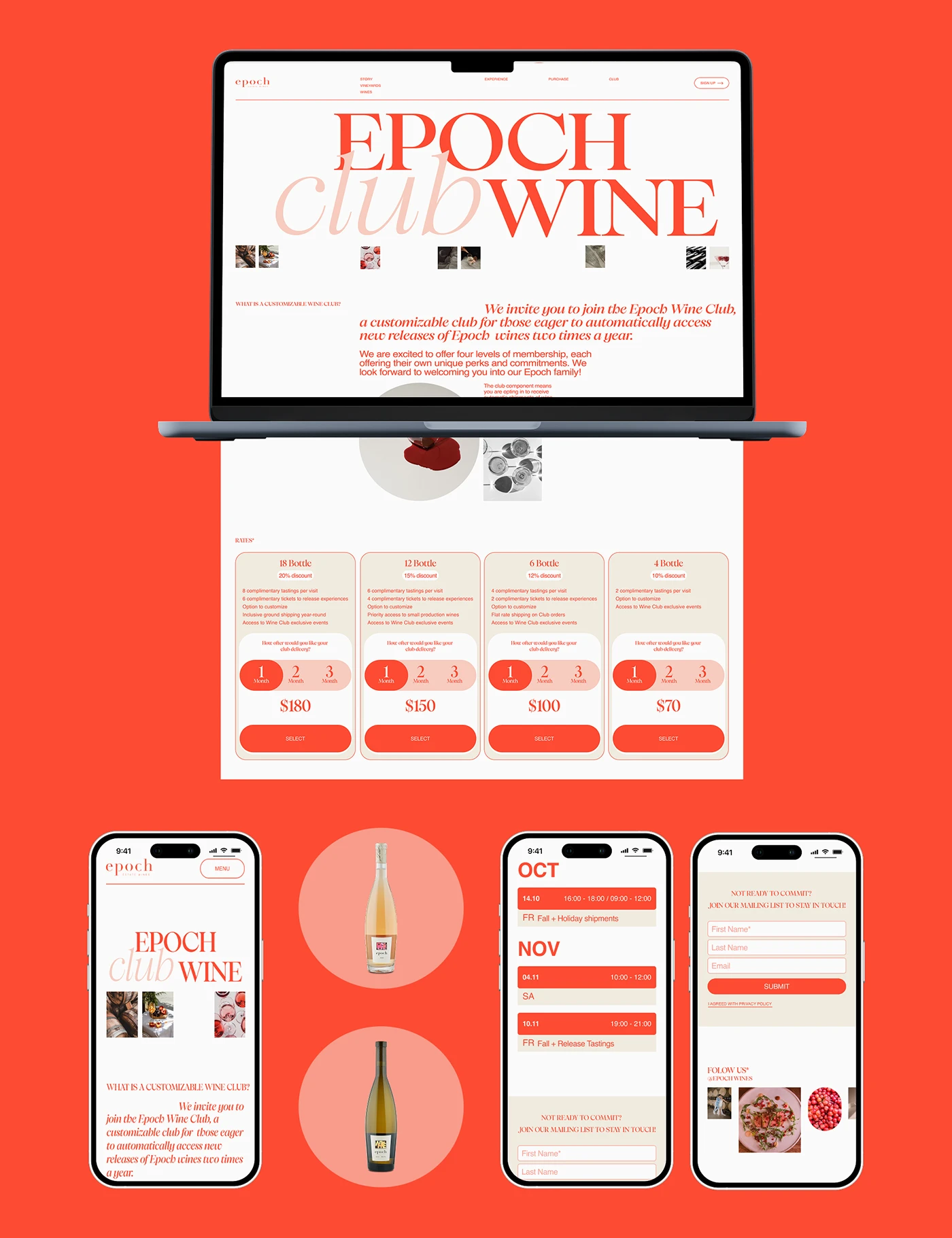 EPOCH WINE branding color system design