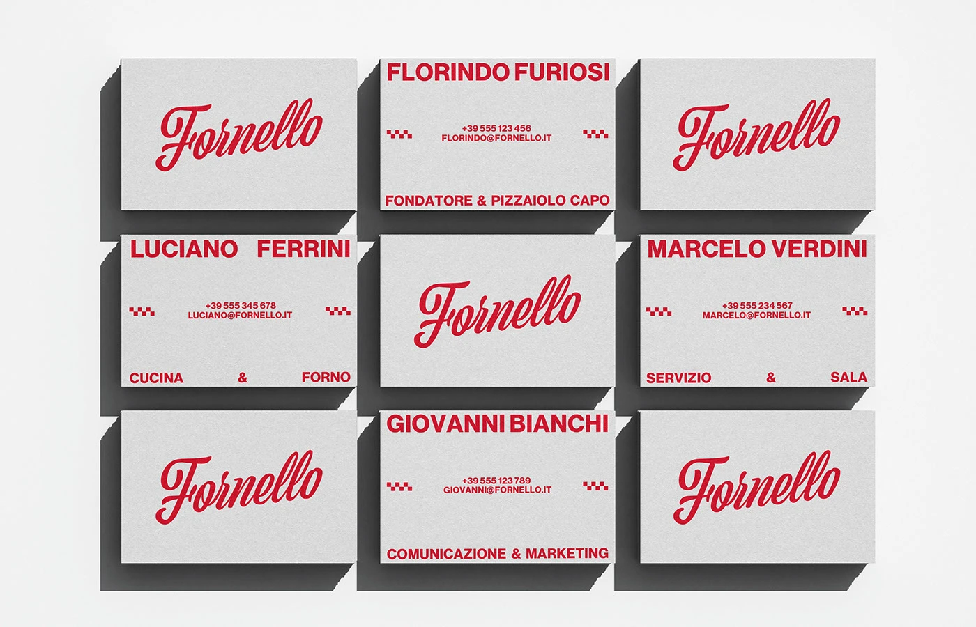Fornello typography design details branding