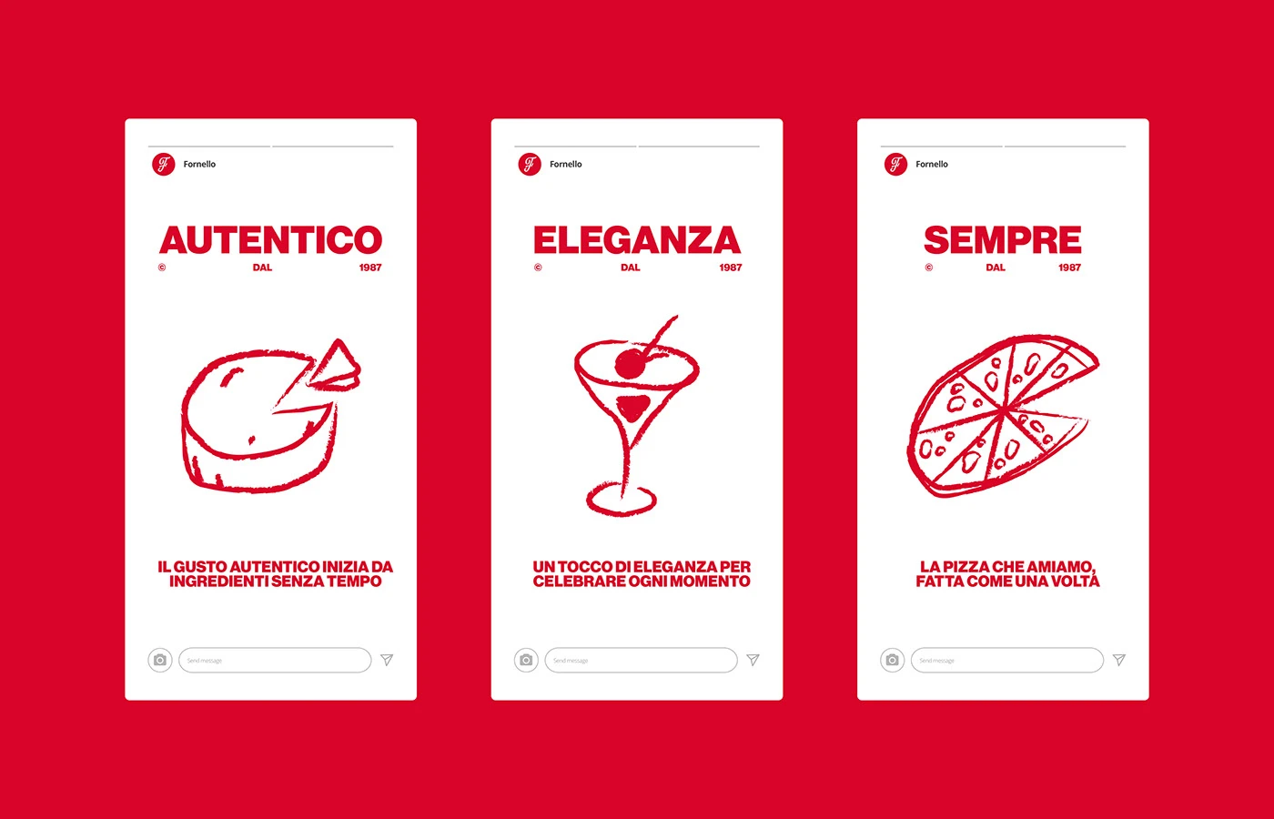 Fornello packaging graphics design layout branding