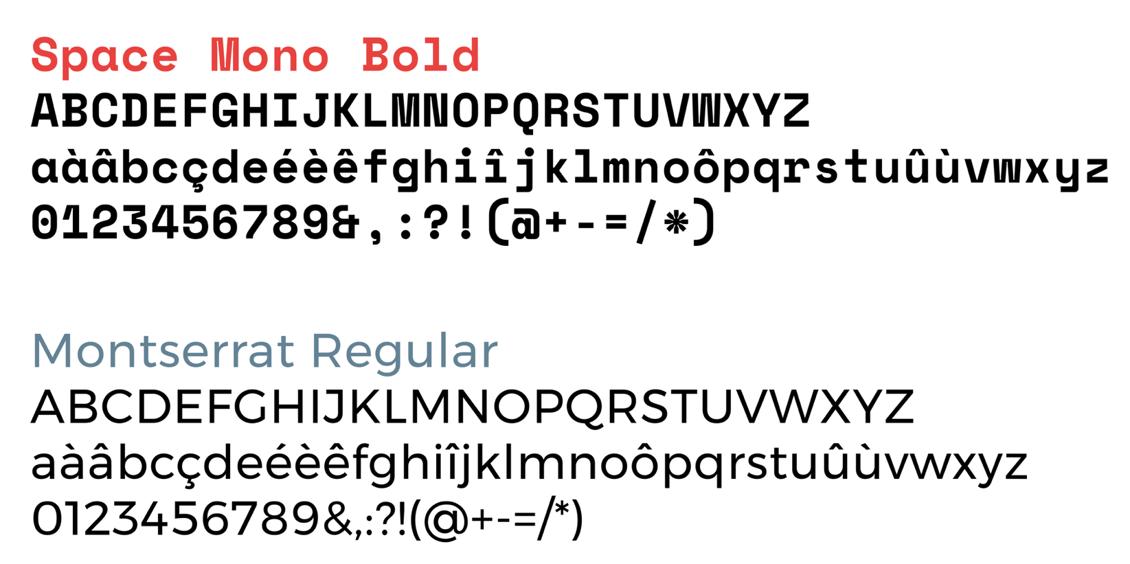 TGLF type specimen in Space Mono and Montserrat by cheeeeese