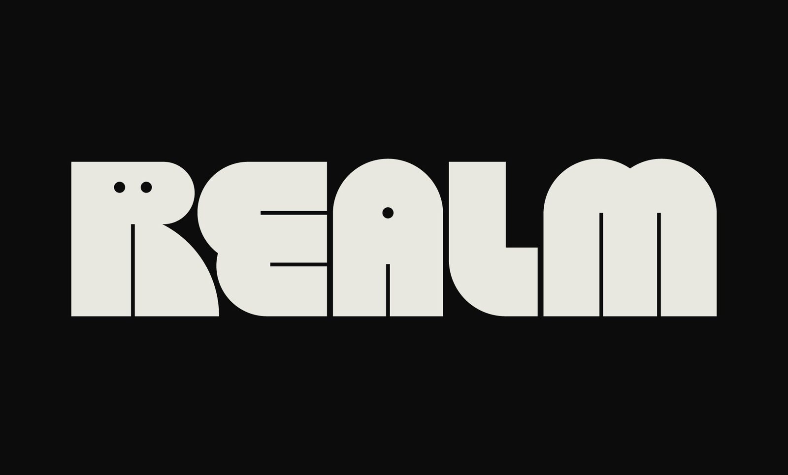 Realm brand identity wordmark by Mother Design