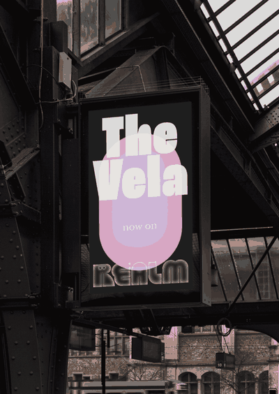 Animated Realm poster for The Vela with glowing portal