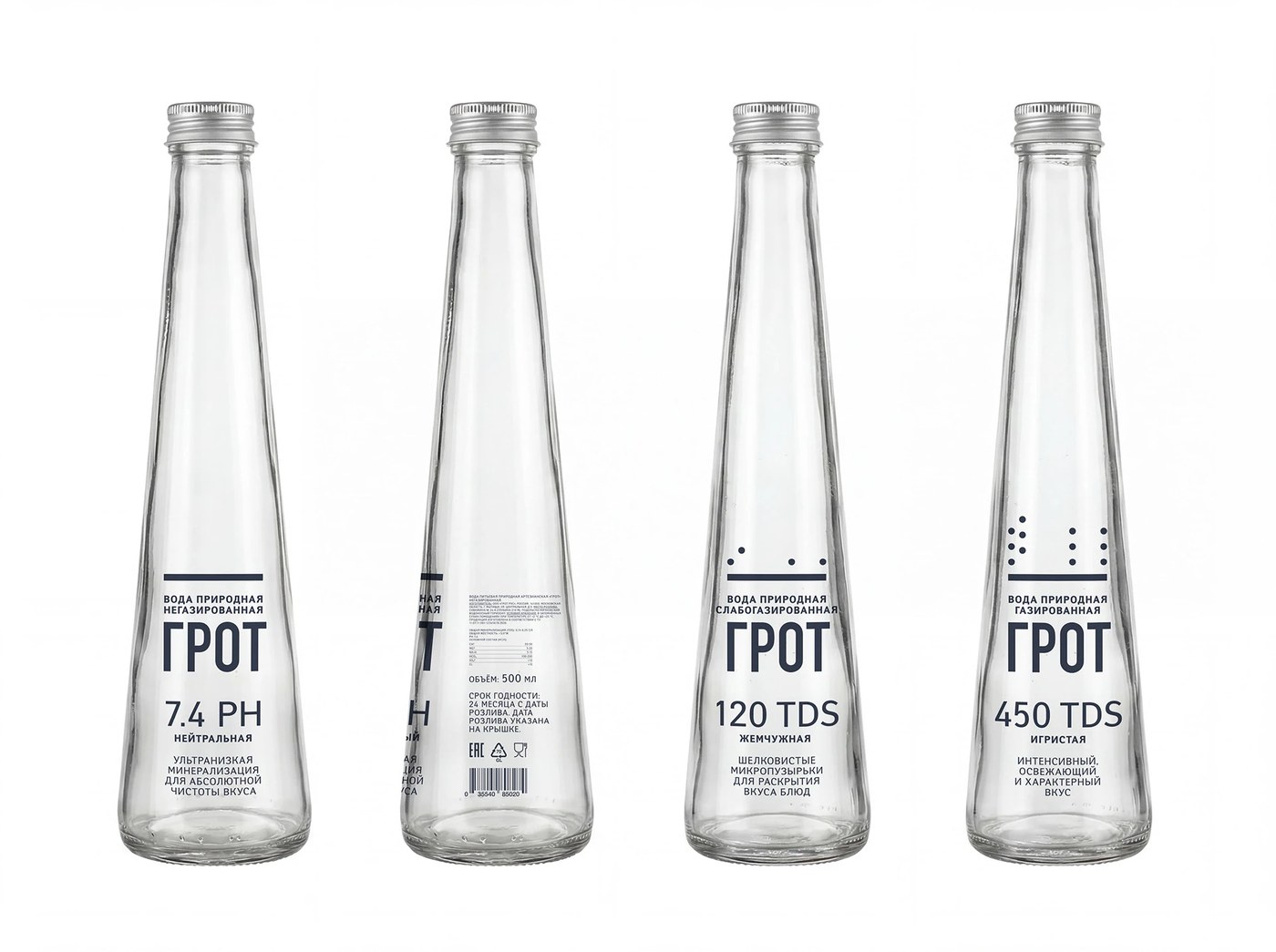 GROT premium packaging design by Mariya Churilo showing bottle front view