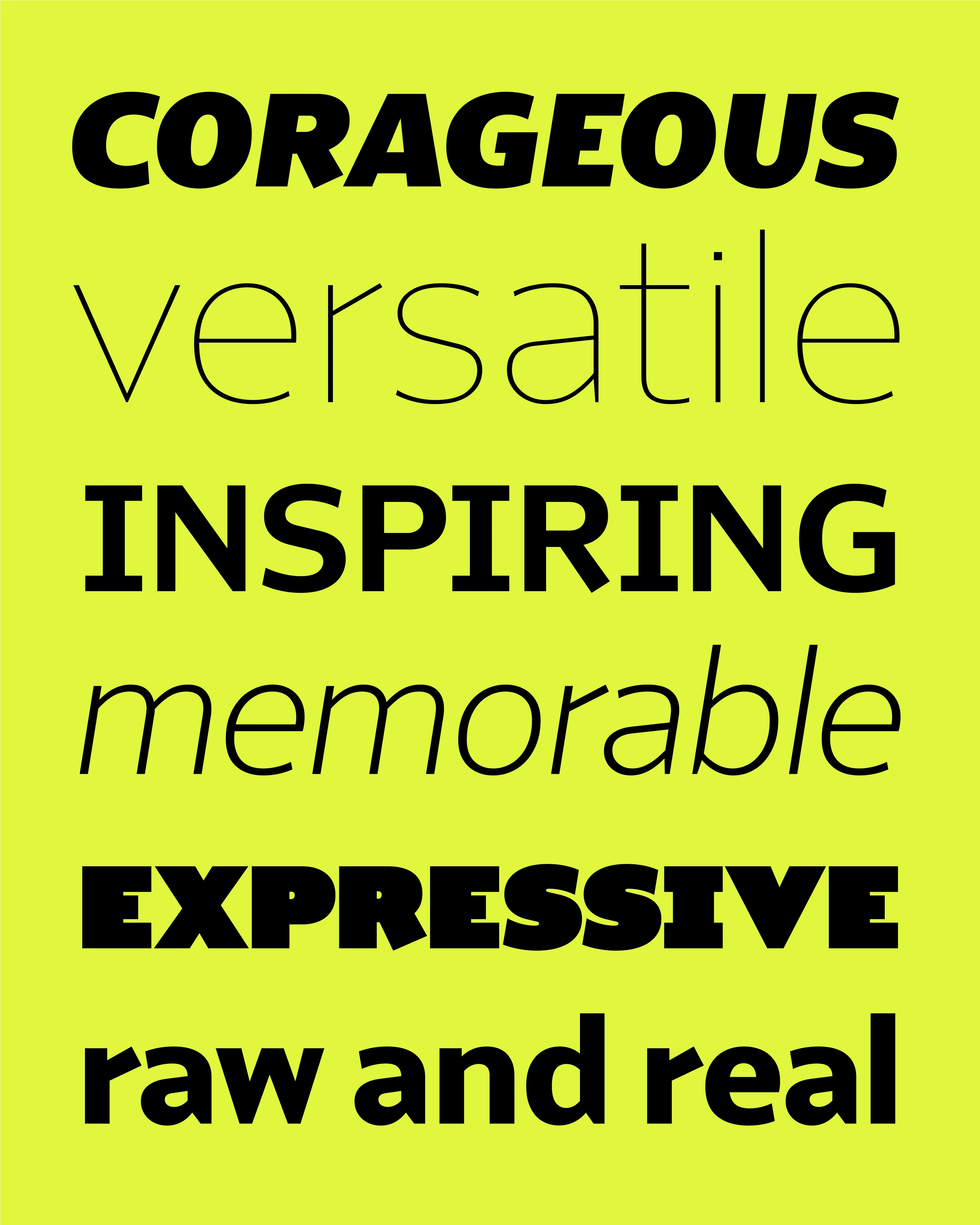Drika typeface identity application with overlapping letters in brand context — Drika typeface