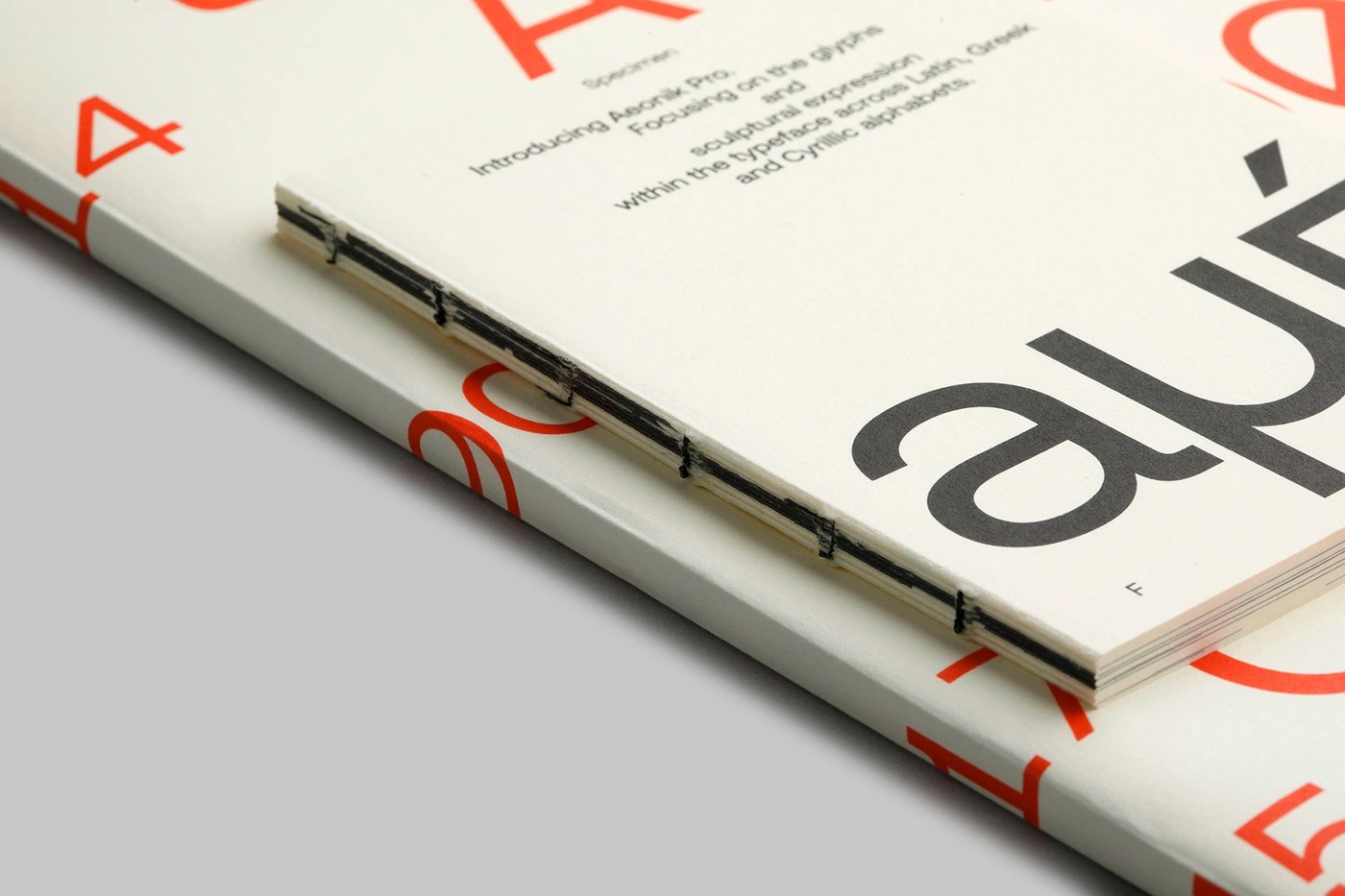 Geometric glyph details featured in the aeonik pro sans-serif variable font specimen pages