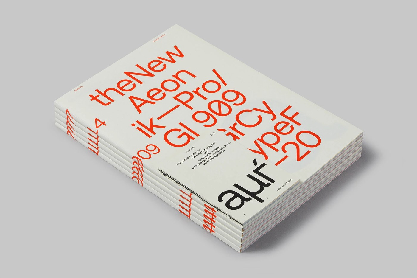Editorial design layout using the aeonik pro sans-serif variable font specimen system