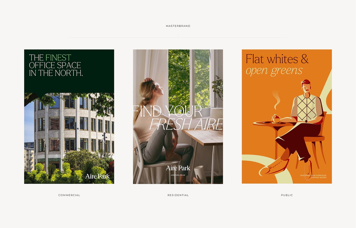 Aire Park brand identity design wayfinding directory totem
