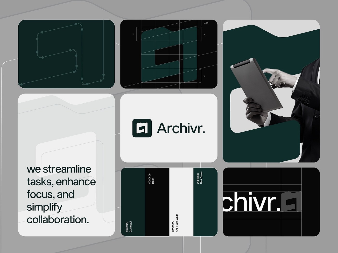 Archivr. branding guidelines — branding visual identity grid layout typography archivr by LAIN Branding
