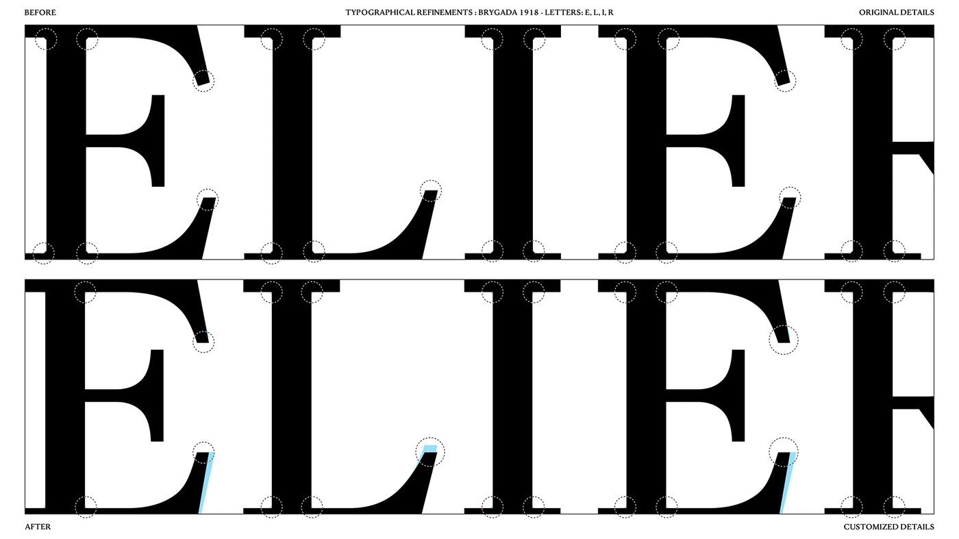 ATELIER 99 brand identity design custom serif typography details by Tolgahan Çalışkan