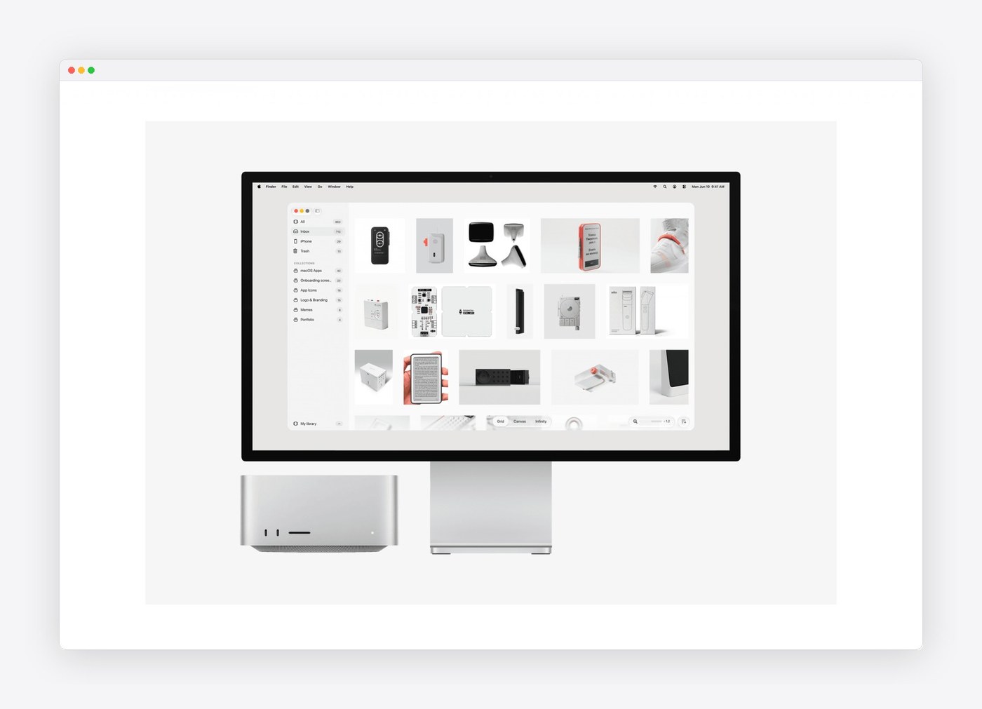 Atlas for Mac native UI running on Apple Studio Display with Mac Studio hardware