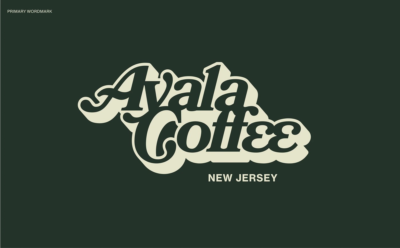 Ayala Coffee Co. custom typography and label layout design