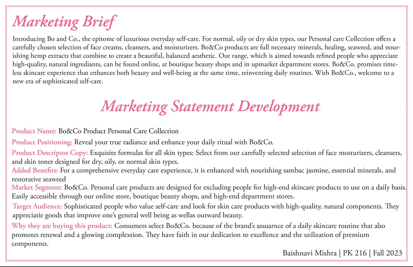 Personal Care Product bottle detail view by Baishnavi Mishra