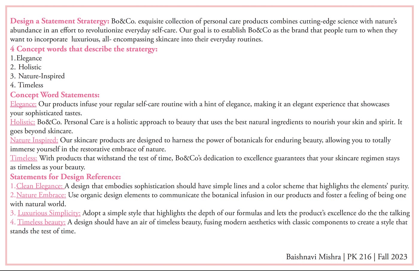 Personal Care Product dynamic typography detail by Baishnavi Mishra