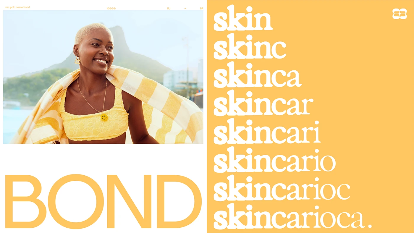 Bond beauty branding identity system application