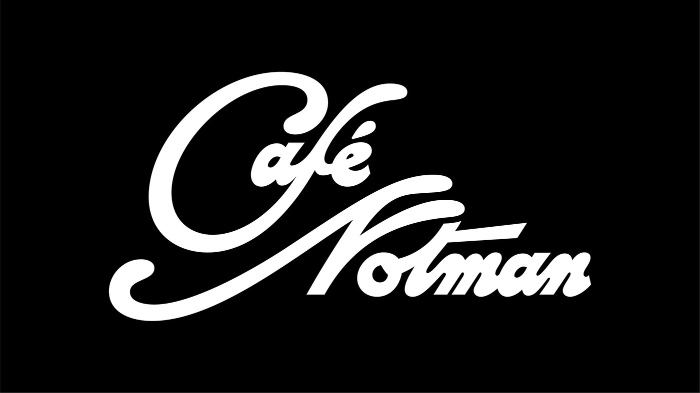 Café Notman visual identity signage and entrance mockup