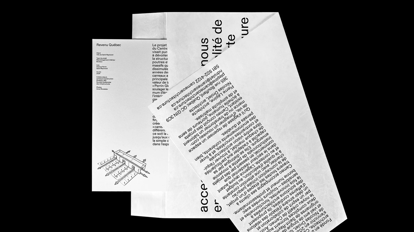 CAMEO brand identity modular project inserts and envelope packaging