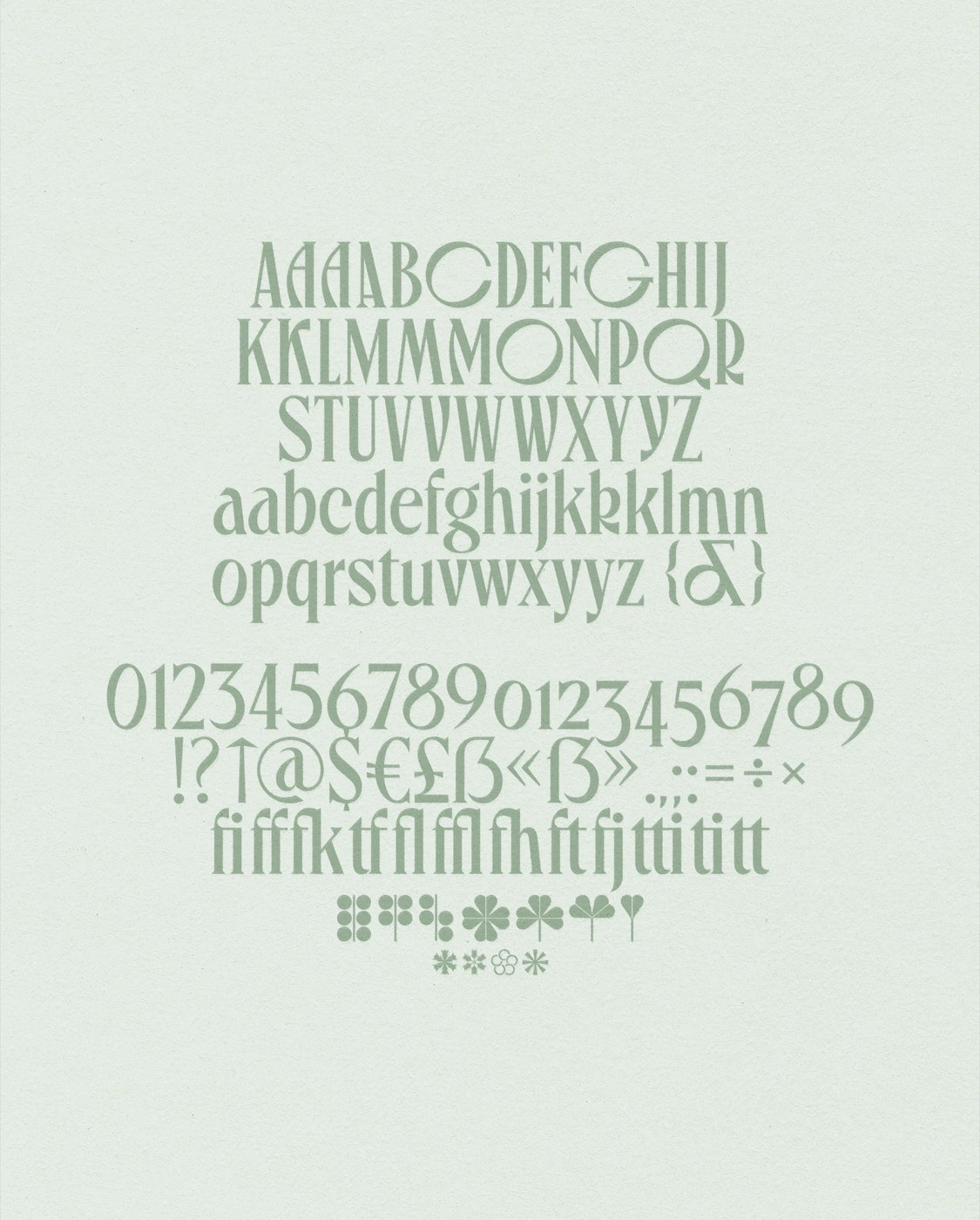 Canopée width modulation and specimen in typography design by Violaine & Jeremy