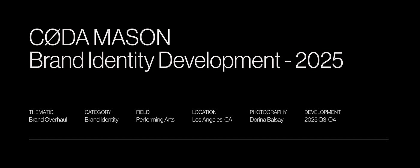CØDA MASON brand identity logotype typography design by Mate Arvai