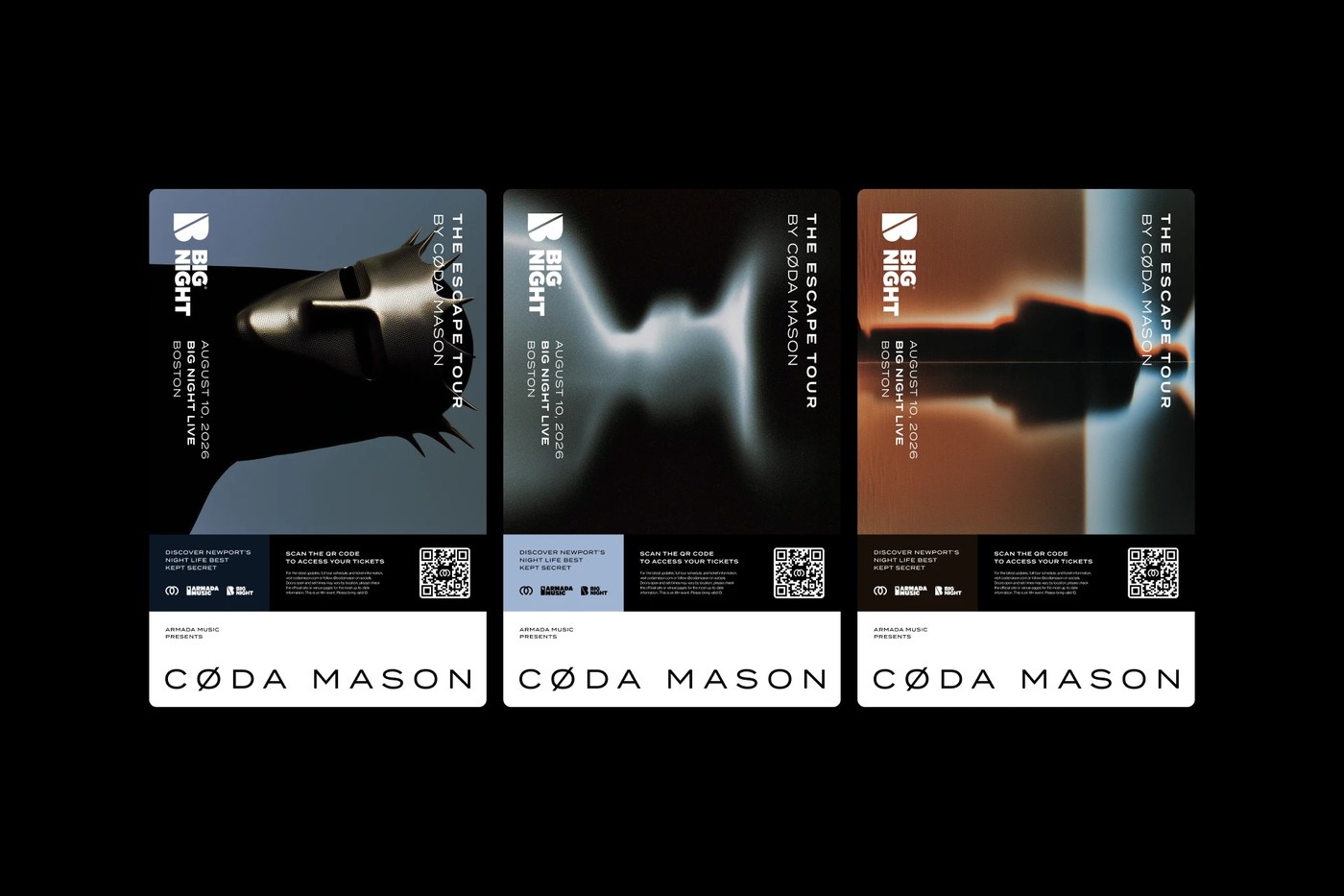 CØDA MASON brand identity cassette tape packaging design