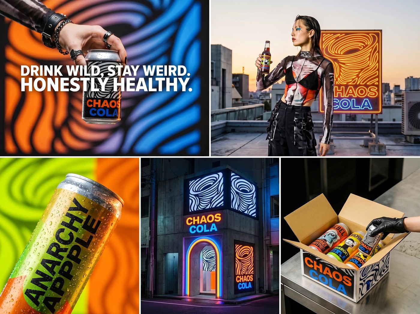 High-visibility color blocking and hazard branding in packaging design